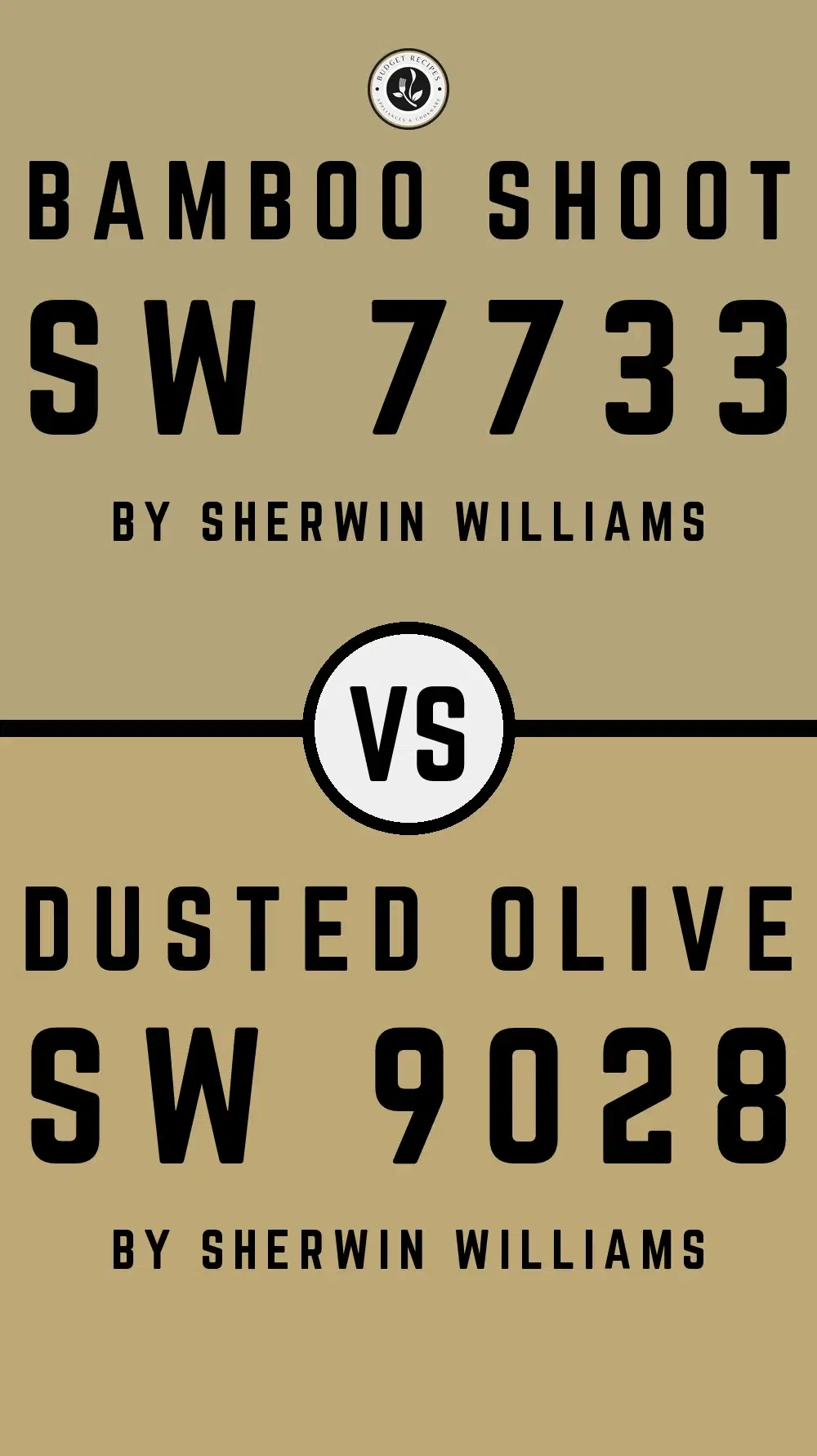 Bamboo Shoot SW 7733 vs Dusted Olive SW 9028