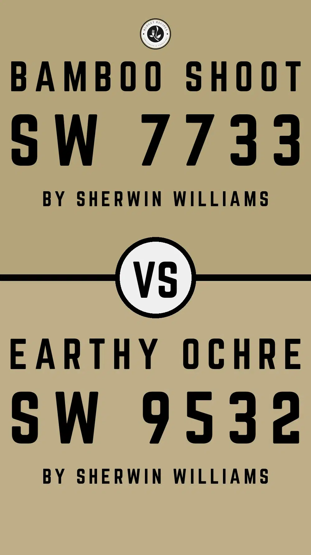 Bamboo Shoot SW 7733 vs Earthy Ochre SW 9532