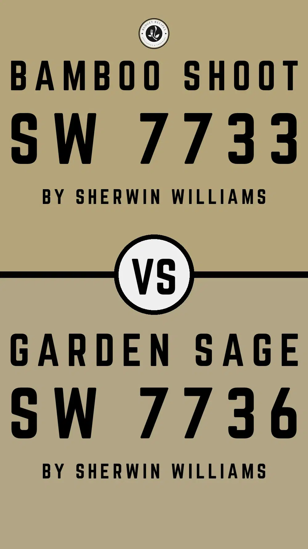 Bamboo Shoot SW 7733 vs Garden Sage SW 7736