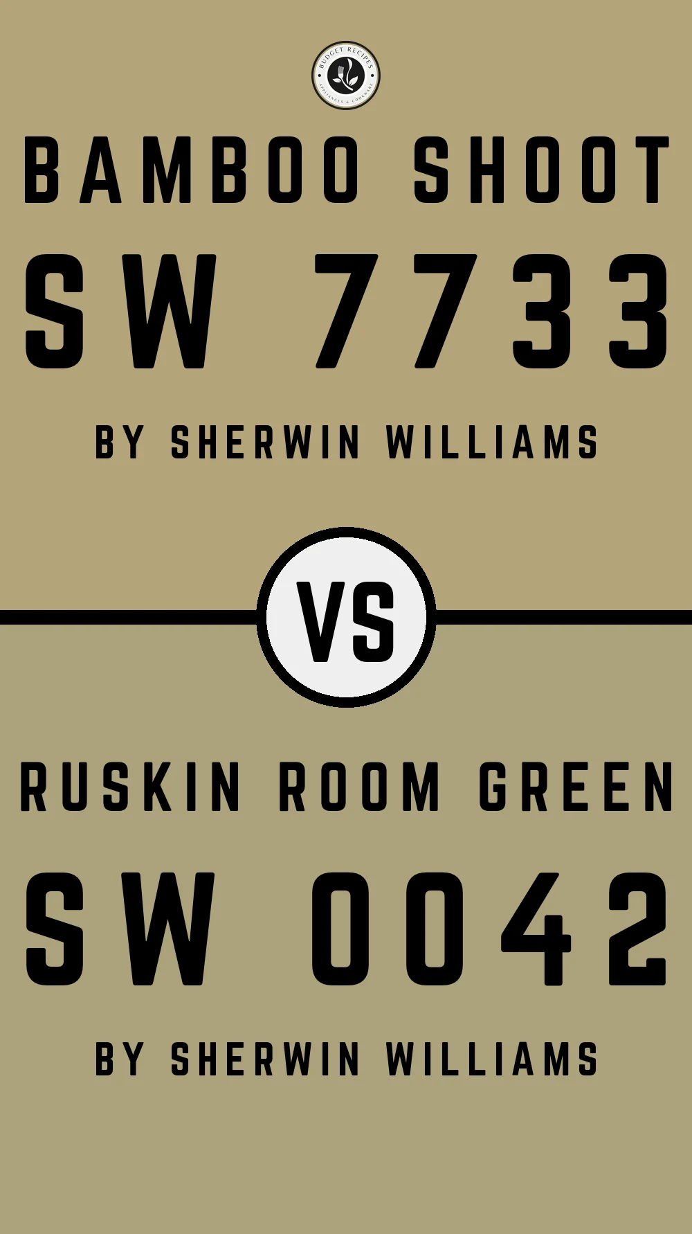 Bamboo Shoot SW 7733 vs Ruskin Room Green SW 0042