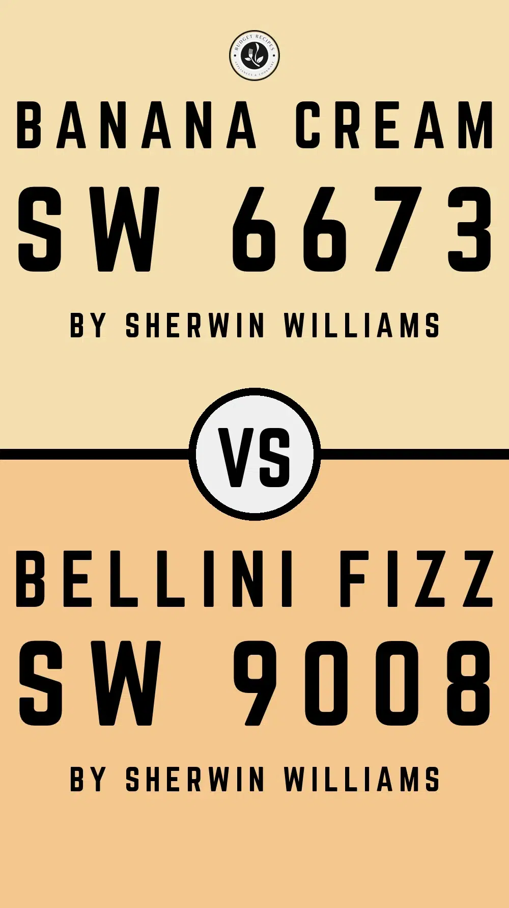 Banana Cream SW 6673 vs Bellini Fizz SW 9008