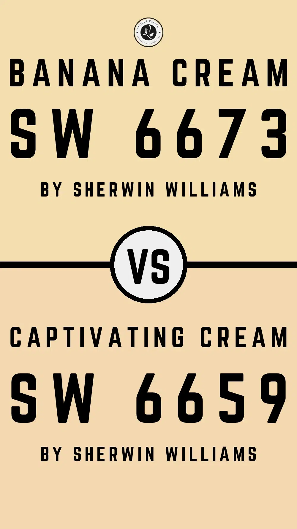 Banana Cream SW 6673 vs Captivating Cream SW 6659