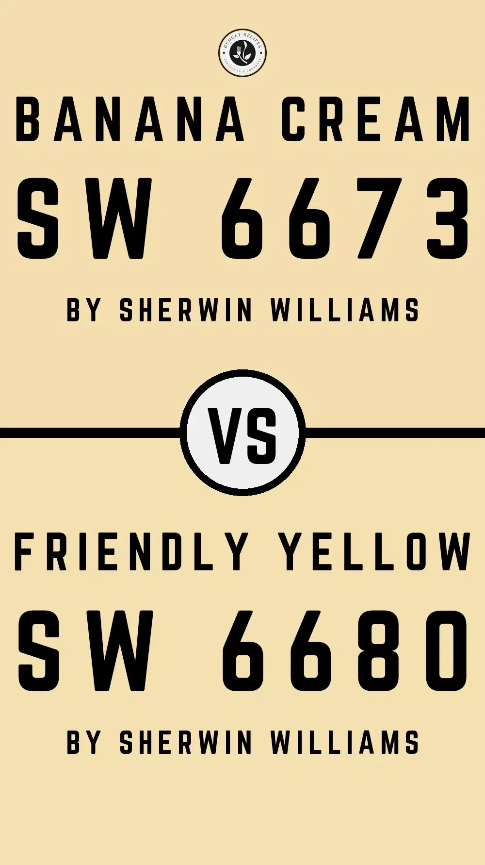 Banana Cream SW 6673 vs Friendly Yellow SW 6680