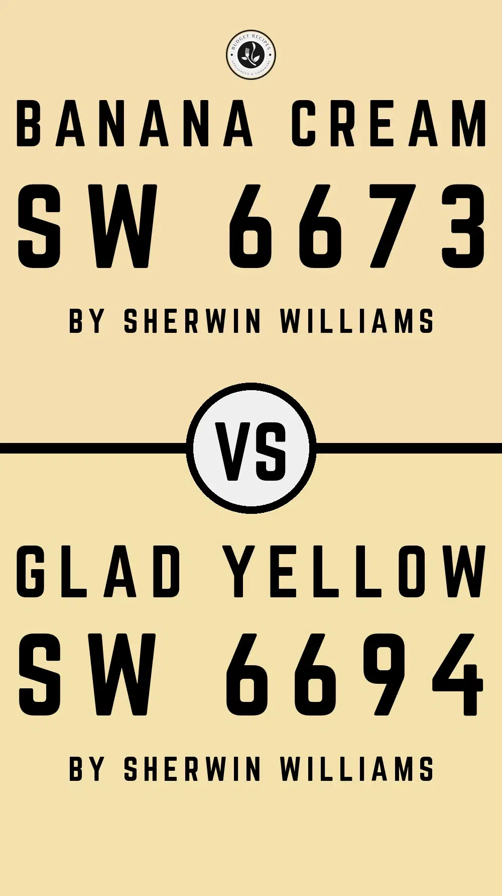 Banana Cream SW 6673 vs Glad Yellow SW 6694