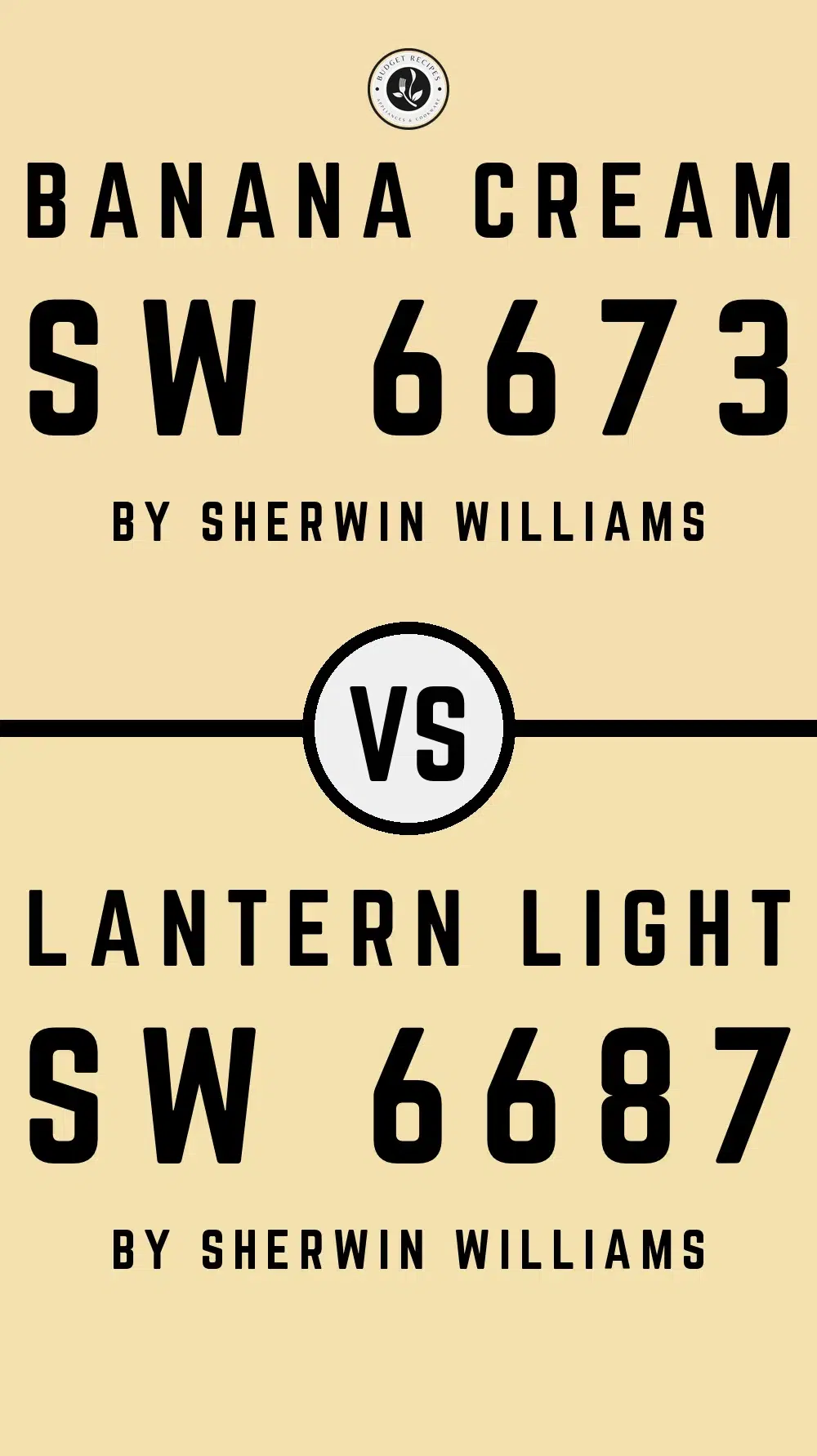 Banana Cream SW 6673 vs Lantern Light SW 6687