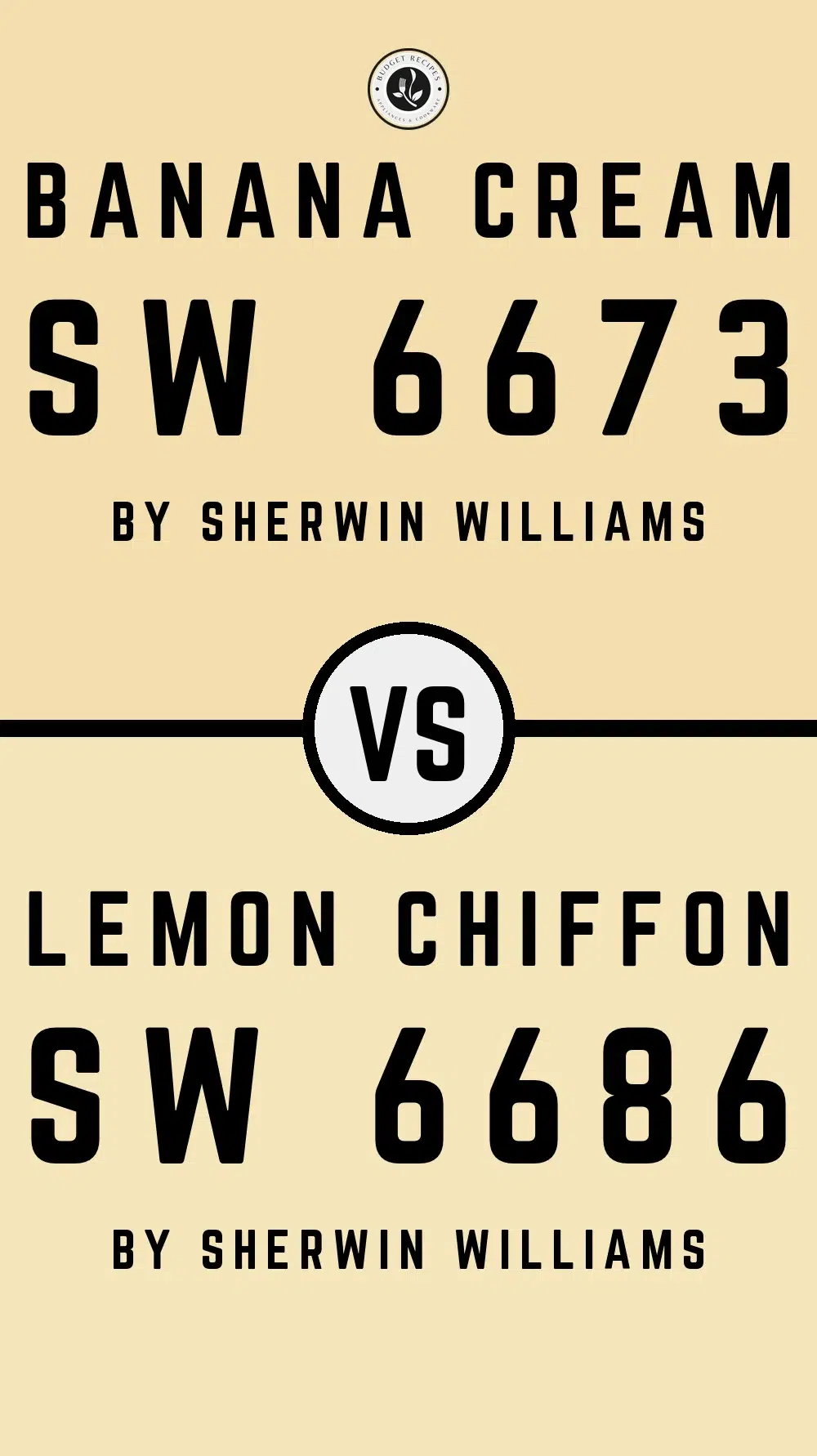Banana Cream SW 6673 vs Lemon Chiffon SW 6686