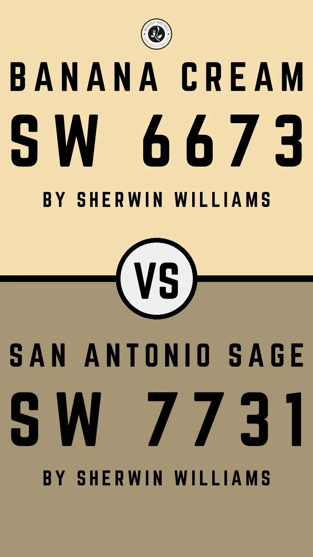 Banana Cream SW 6673 vs San Antonio Sage SW 7731