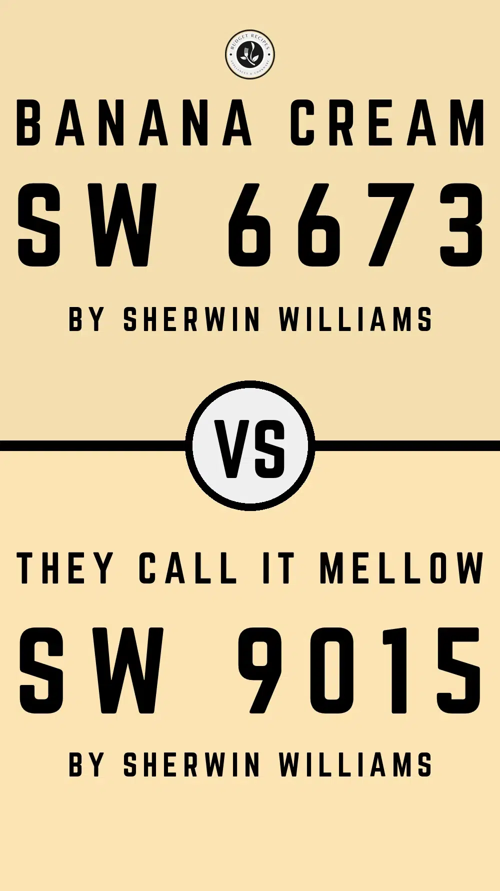 Banana Cream SW 6673 vs They call it Mellow SW 9015