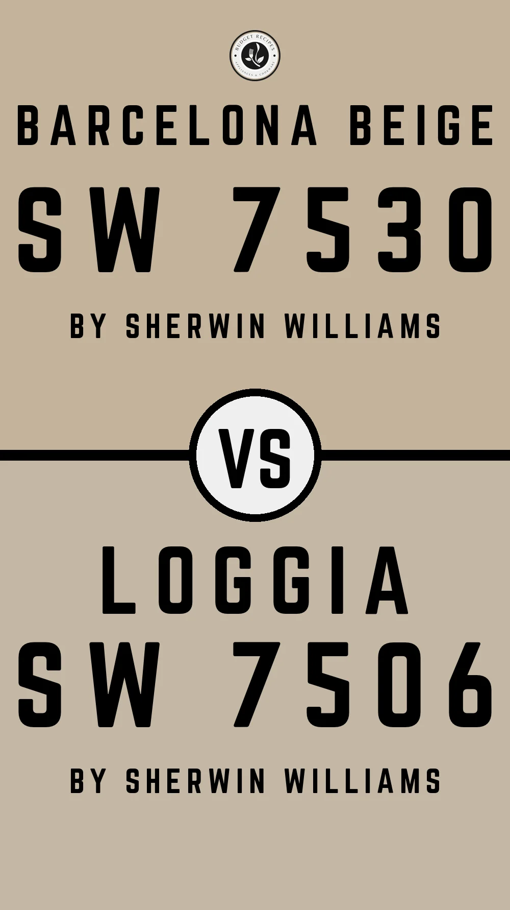 Barcelona Beige SW 7530 vs Loggia SW 7506