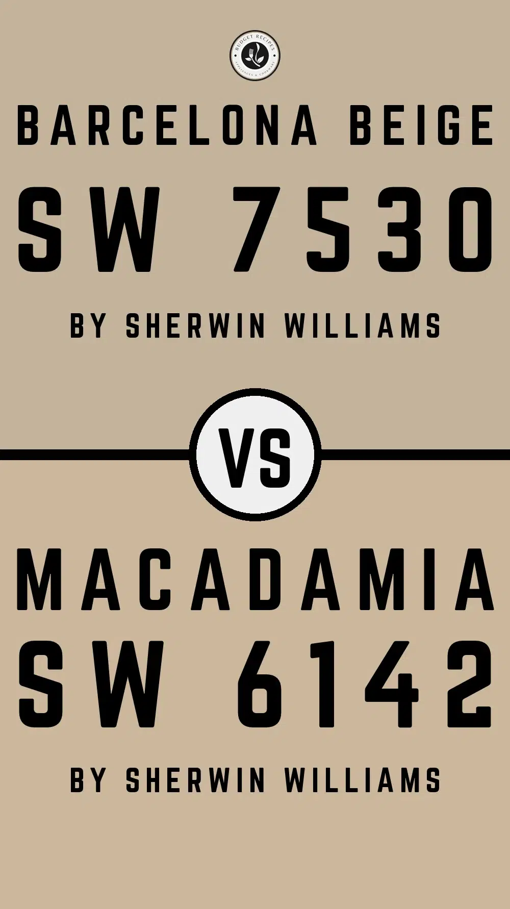 Barcelona Beige SW 7530 vs Macadamia SW 6142
