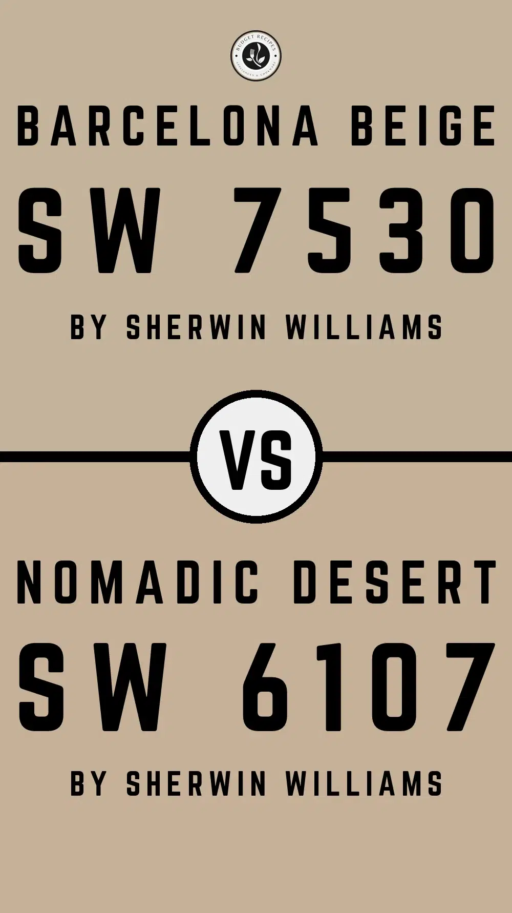 Barcelona Beige SW 7530 vs Nomadic Desert SW 6107