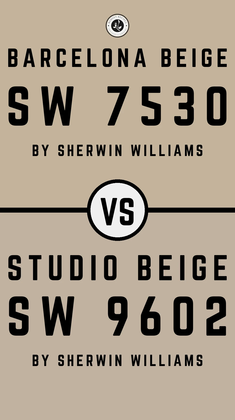 Barcelona Beige SW 7530 vs Studio Beige SW 9602