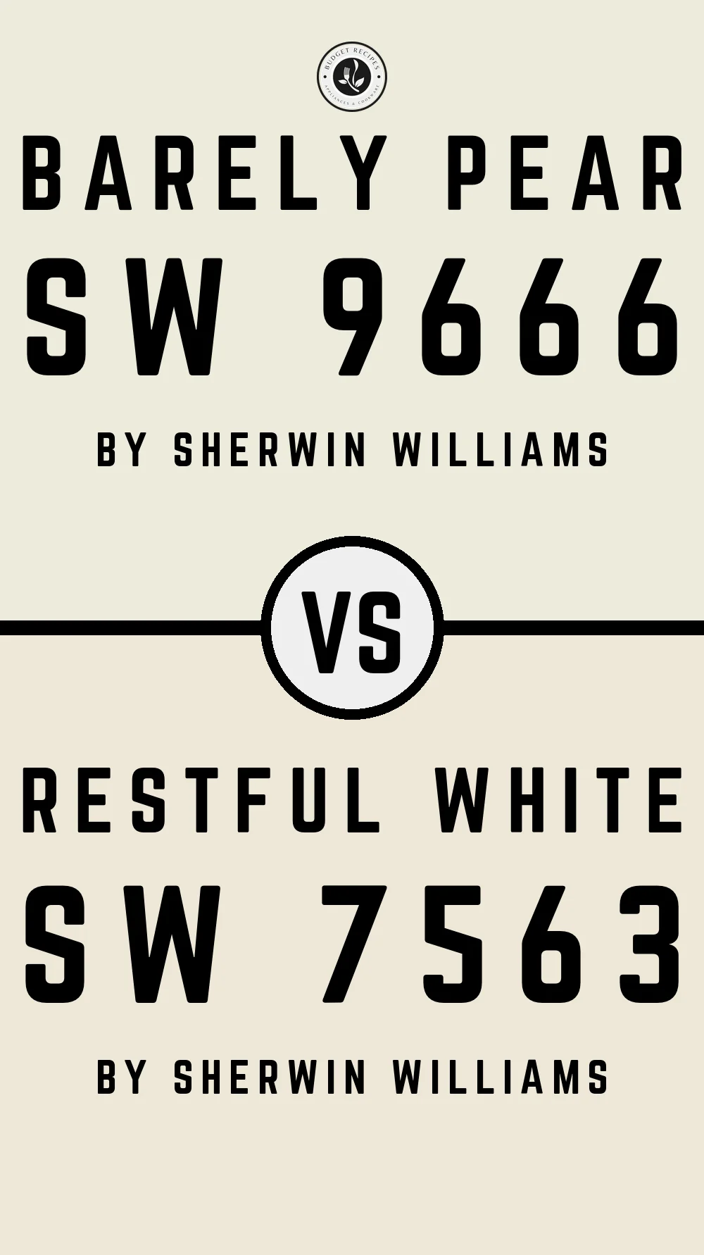 Barely Pear SW 9666 vs Restful White SW 7563