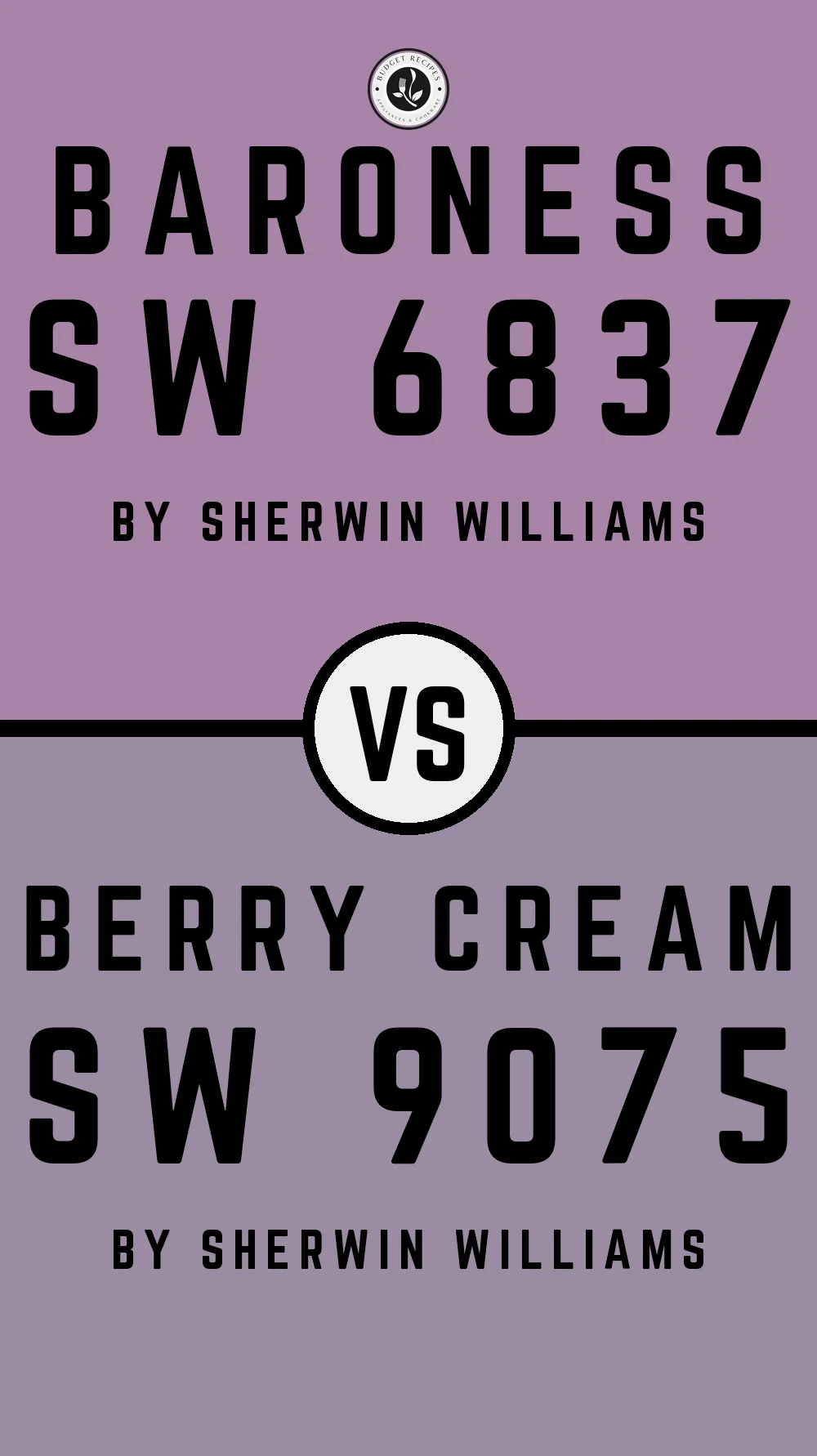 Baroness SW 6837 vs Berry Cream SW 9075