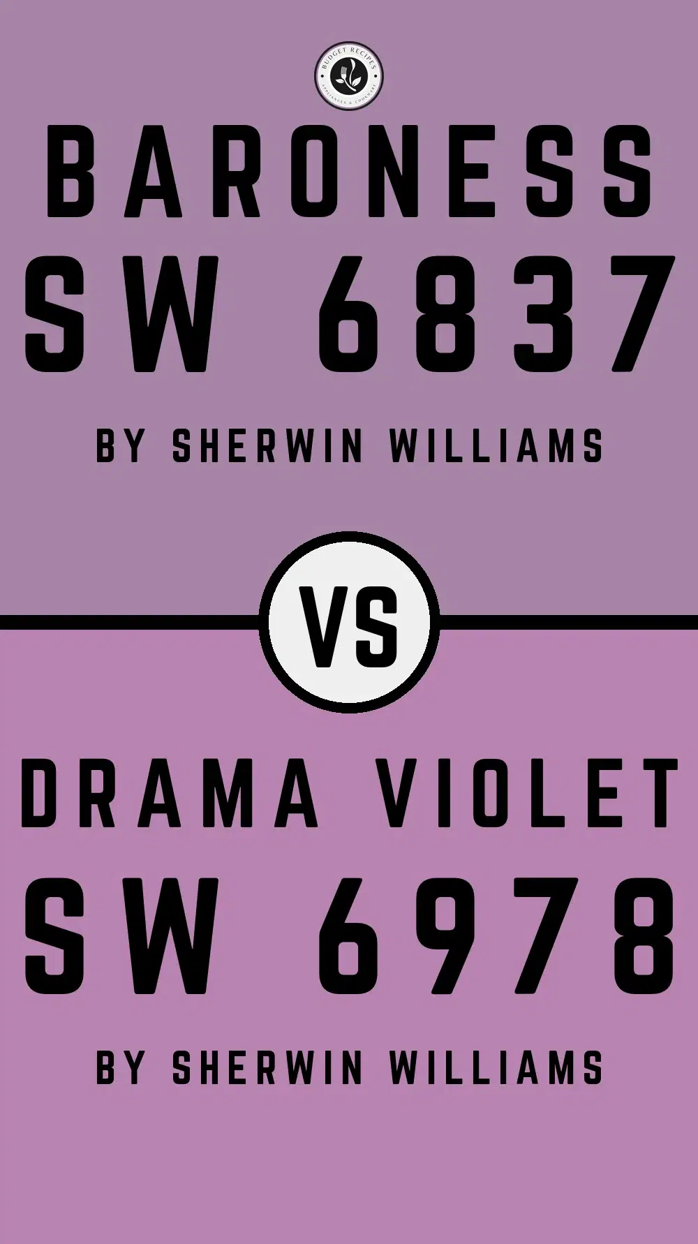 Baroness SW 6837 vs Drama Violet SW 6978