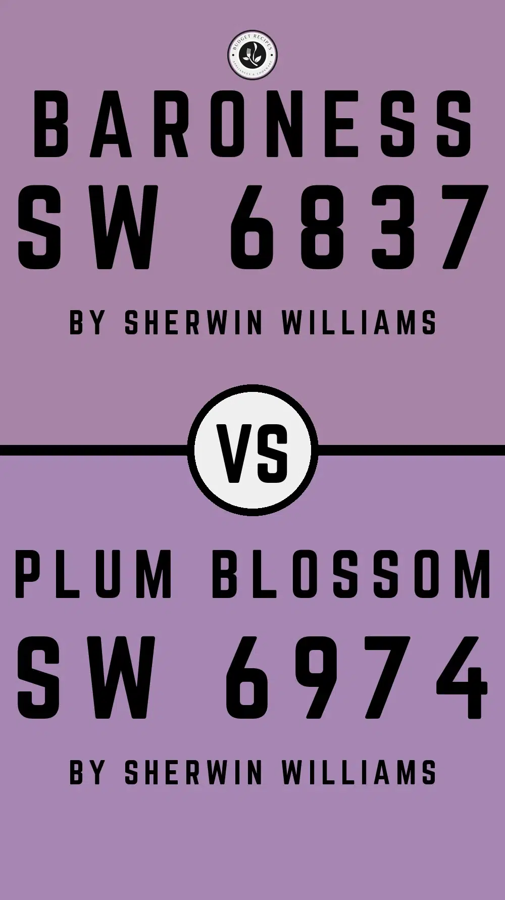 Baroness SW 6837 vs Plum Blossom SW 6974