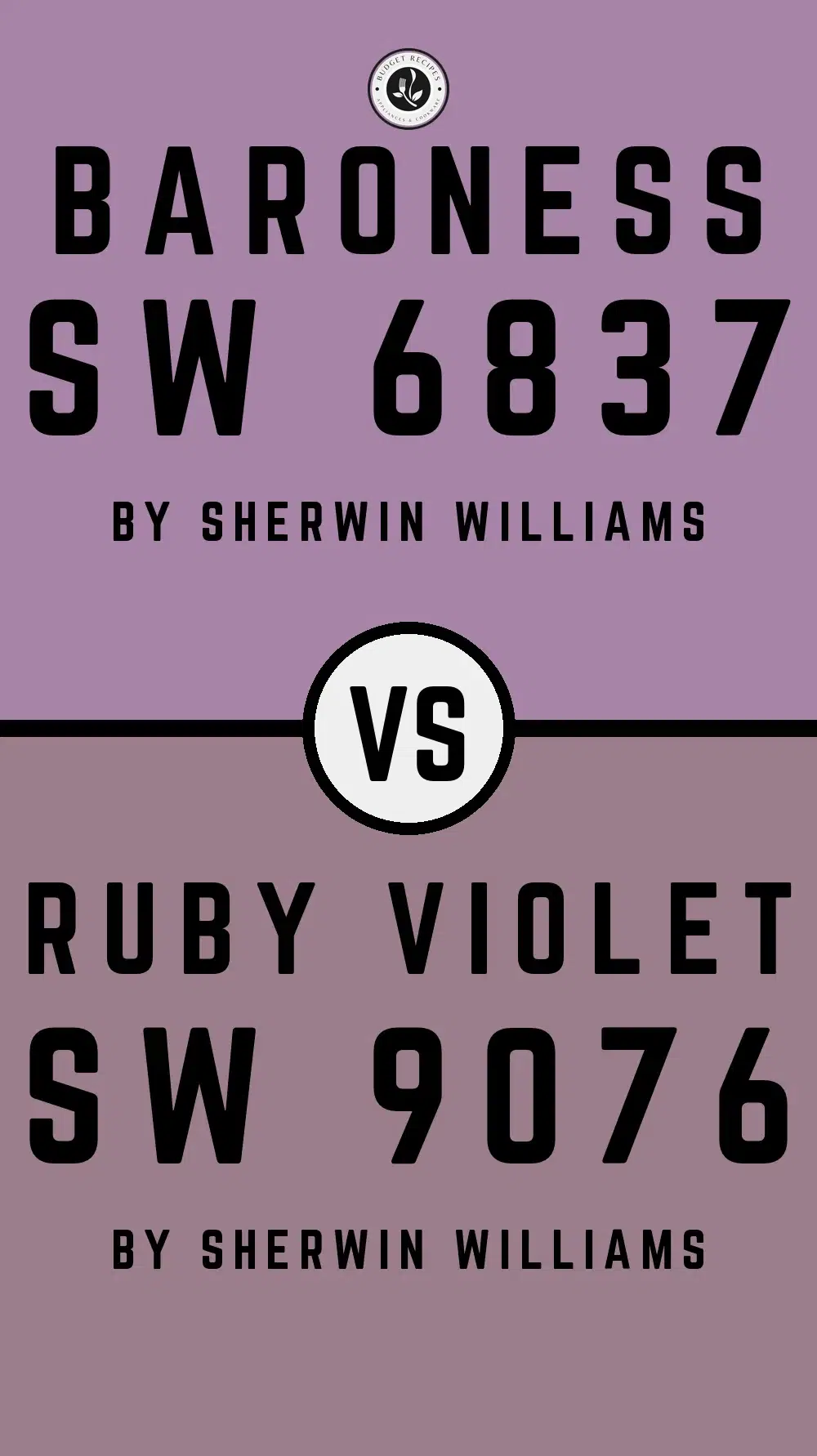Baroness SW 6837 vs Ruby Violet SW 9076