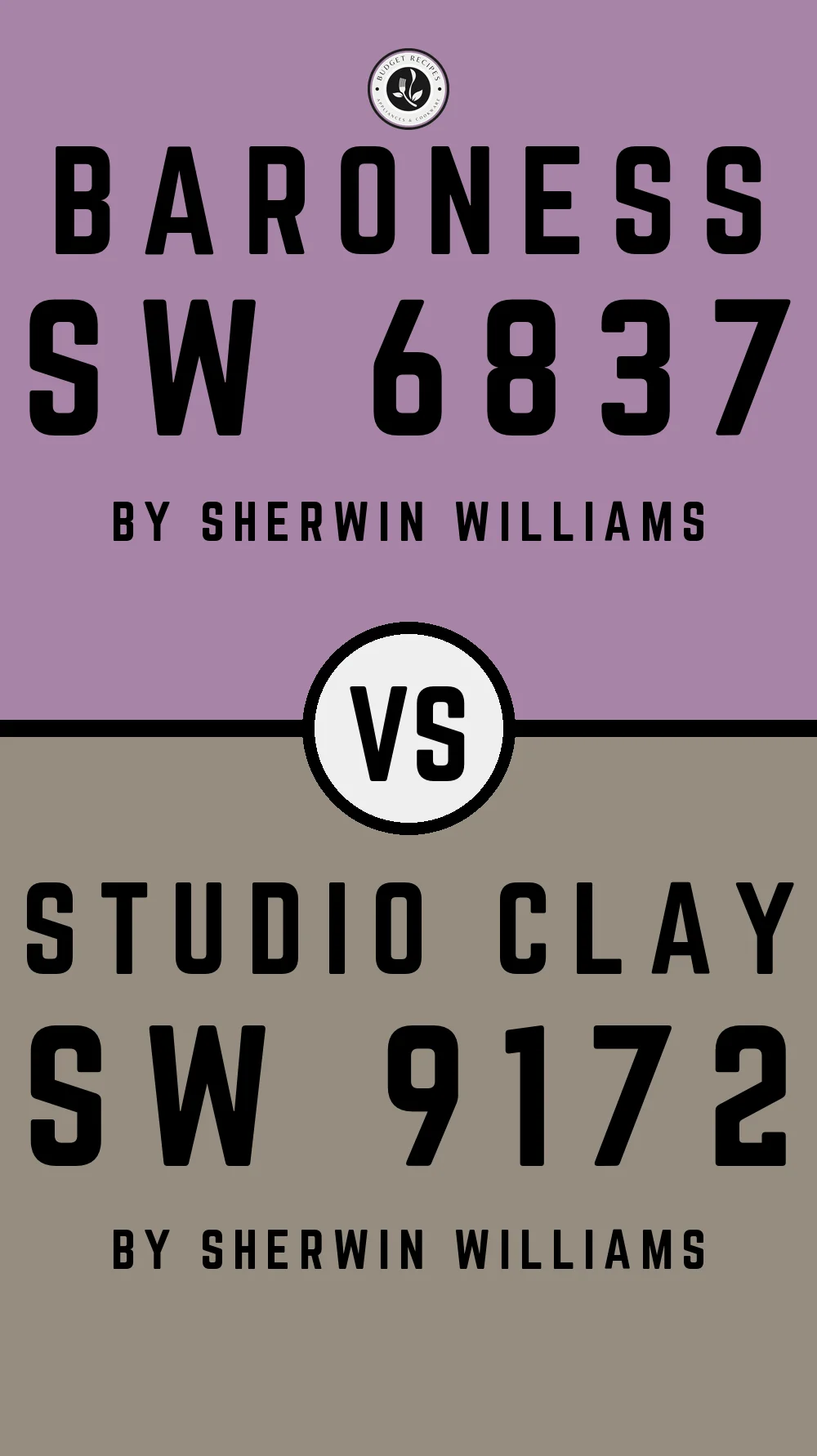 Baroness SW 6837 vs Studio Clay SW 9172