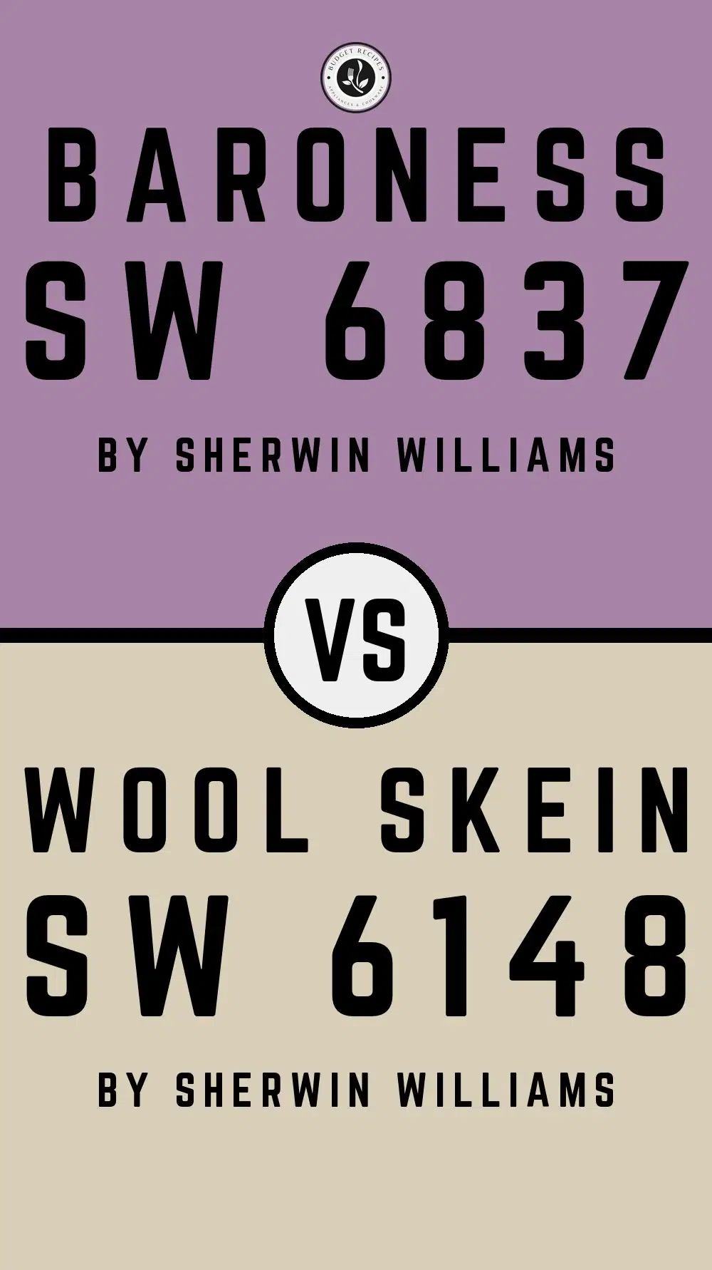 Baroness SW 6837 vs Wool Skein SW 6148