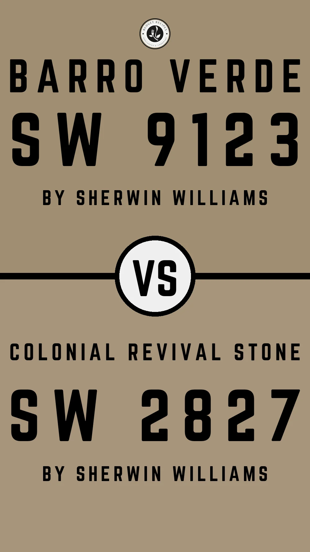 Barro Verde SW 9123 vs Colonial Revival Stone SW 2827