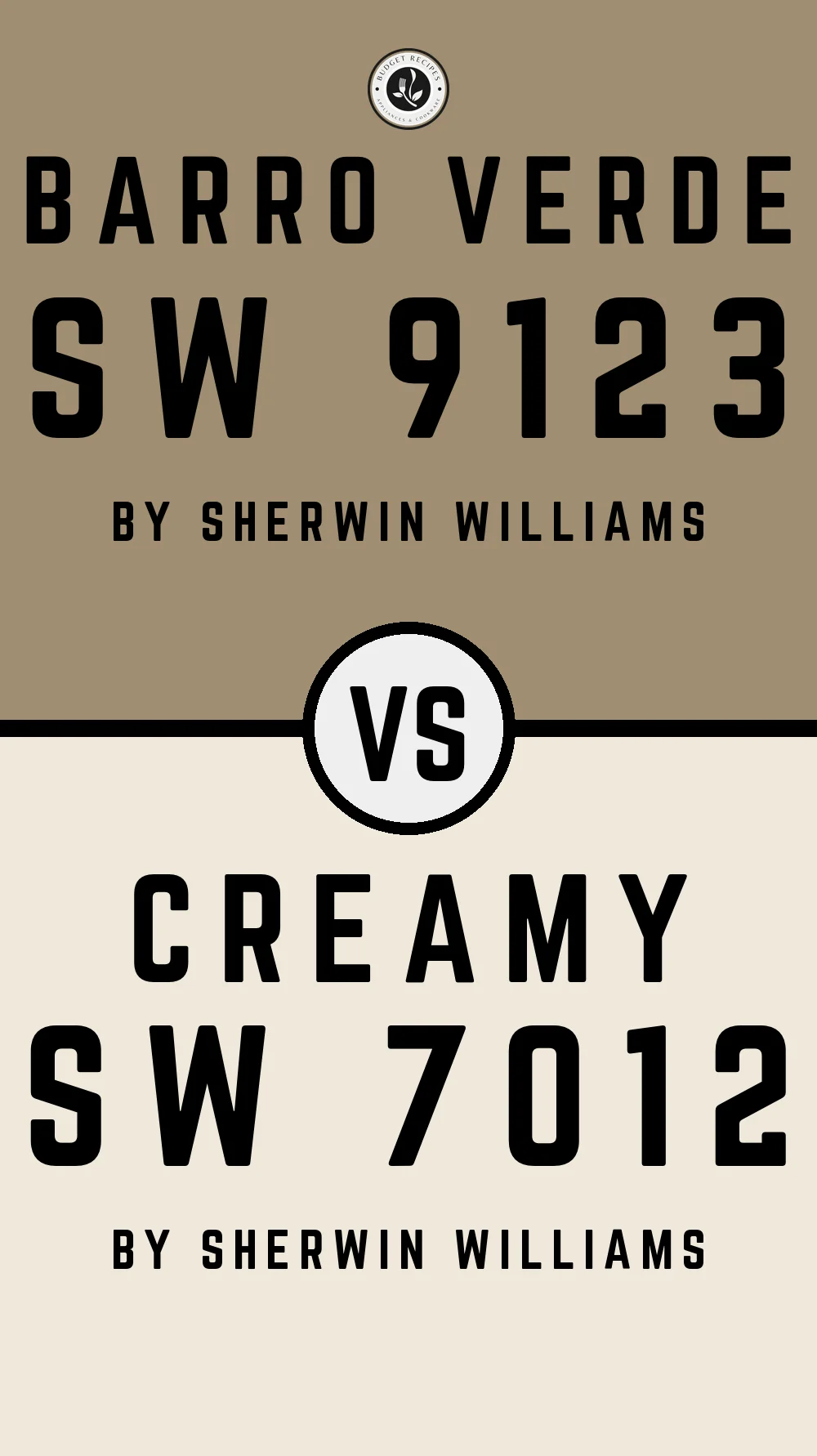 Barro Verde SW 9123 vs Creamy SW 7012