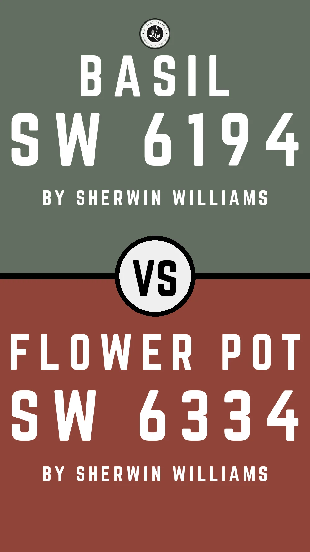 Basil by Sherwin Williams SW 6194 With Flower Pot SW 6334