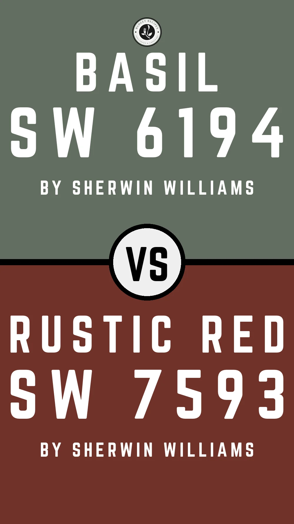 Basil by Sherwin Williams SW 6194 With Rustic Red SW 7593