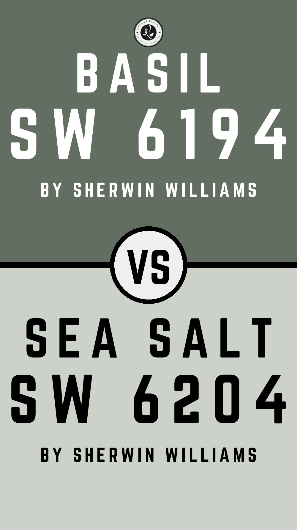 Basil SW 6194 vs Sea Salt SW 6204