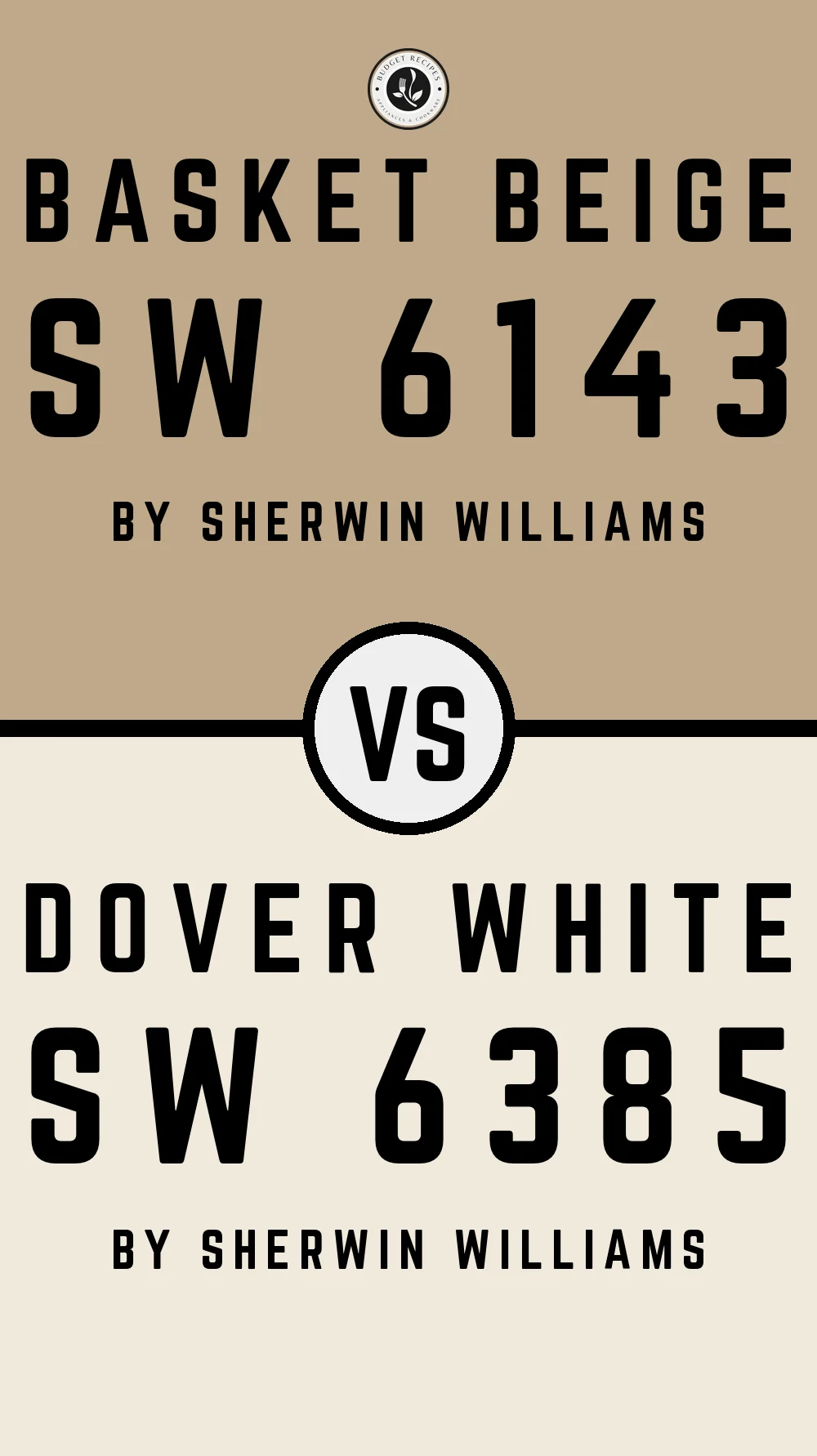 Basket Beige SW 6143 vs Dover White SW 6385