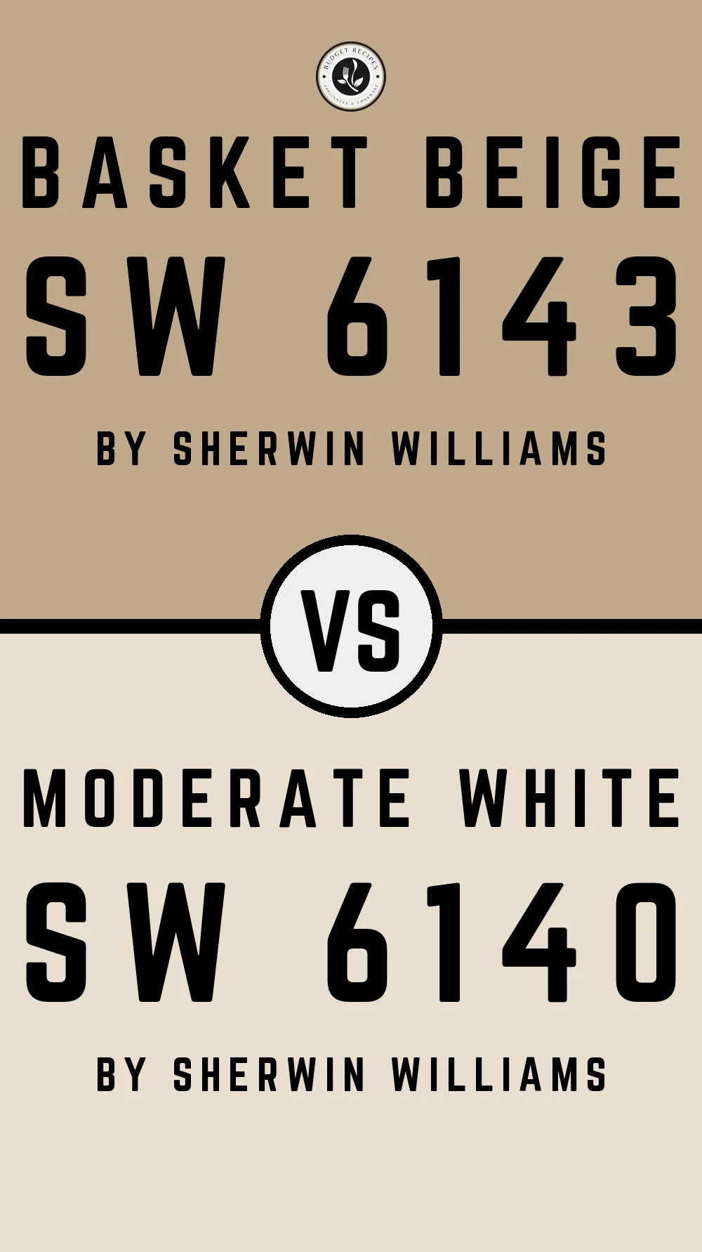 Basket Beige SW 6143 vs Moderate White SW 6140