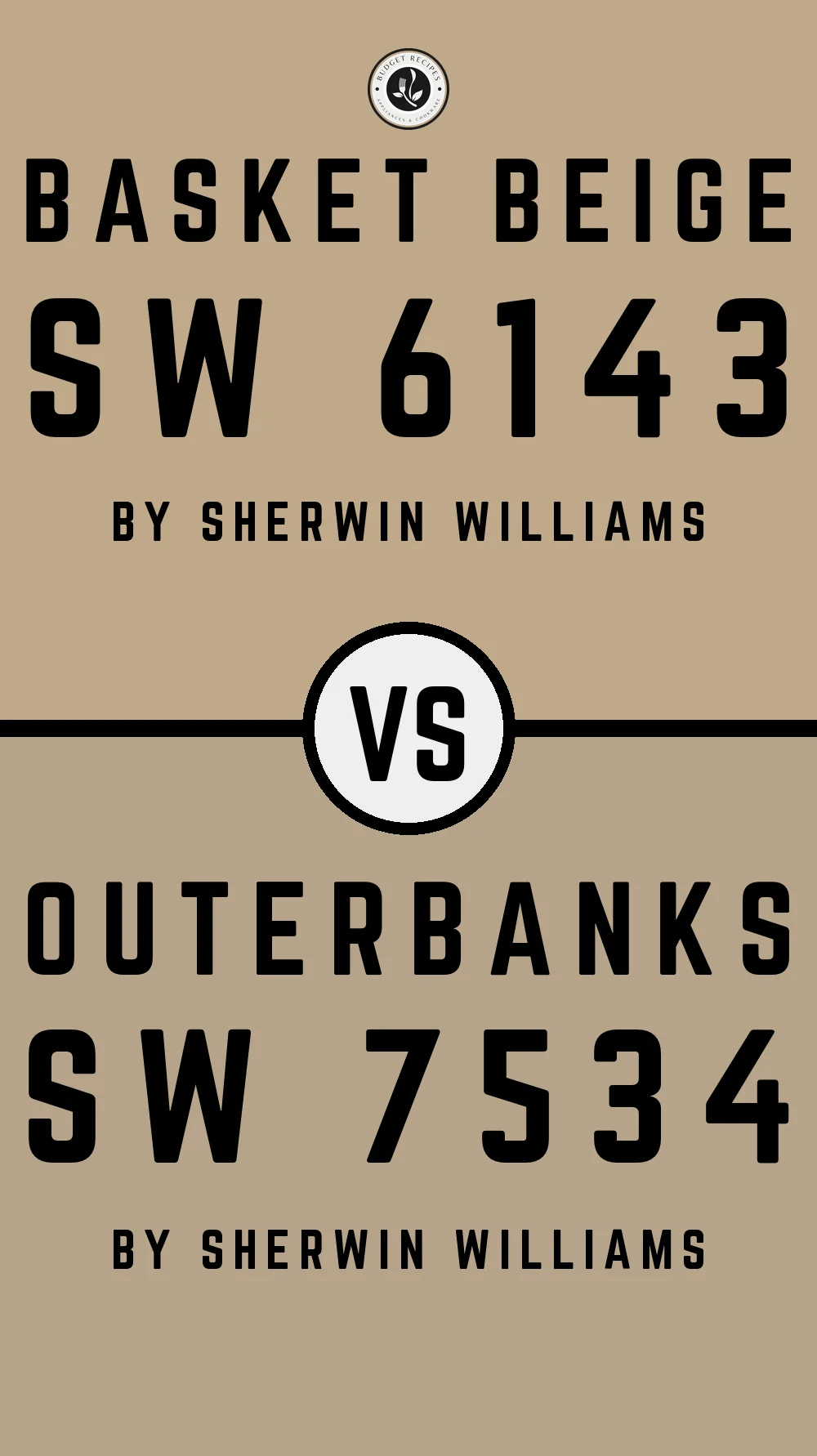Basket Beige SW 6143 vs Outerbanks SW 7534