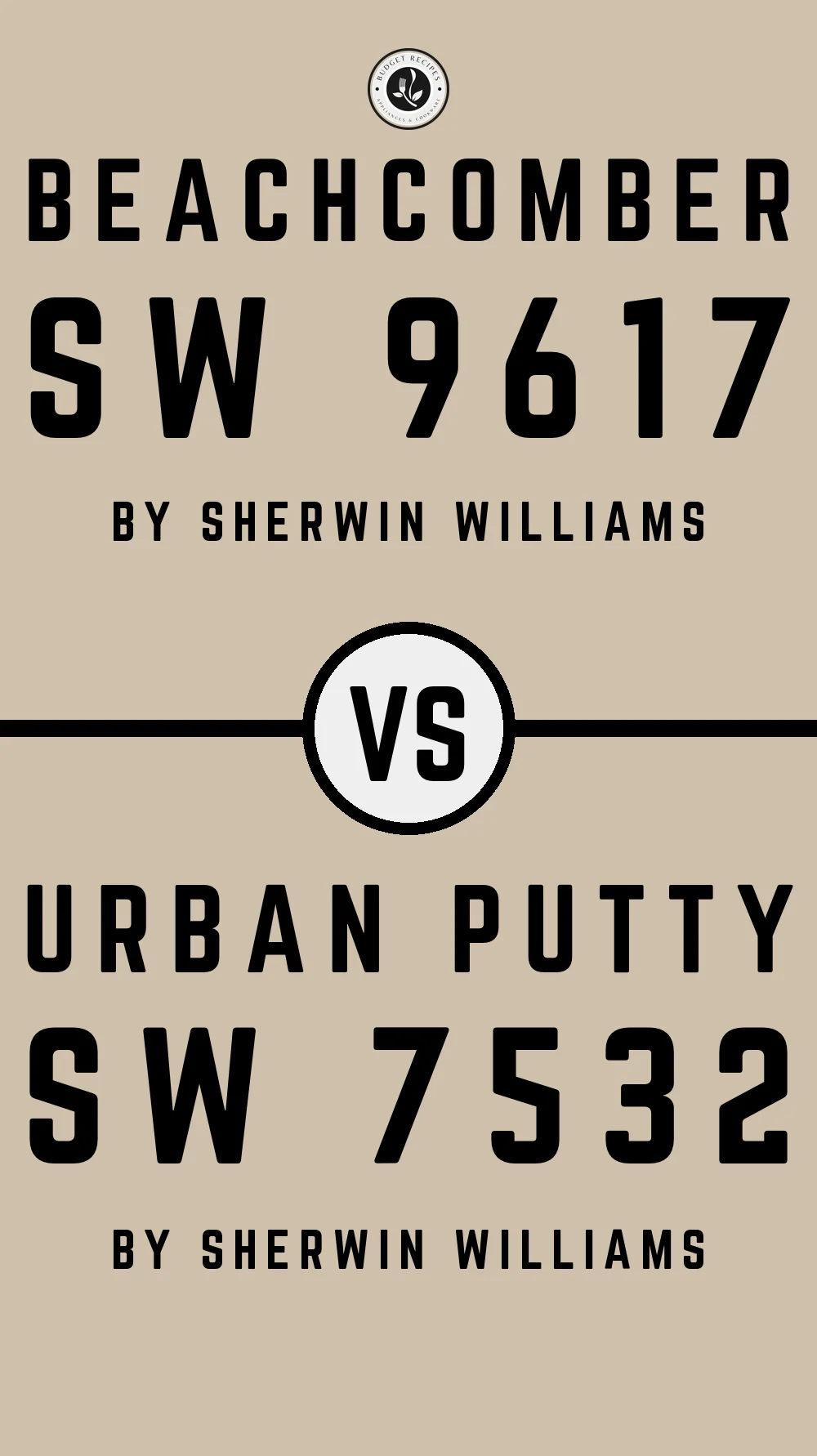 Beachcomber SW 9617 vs Urban Putty SW 7532