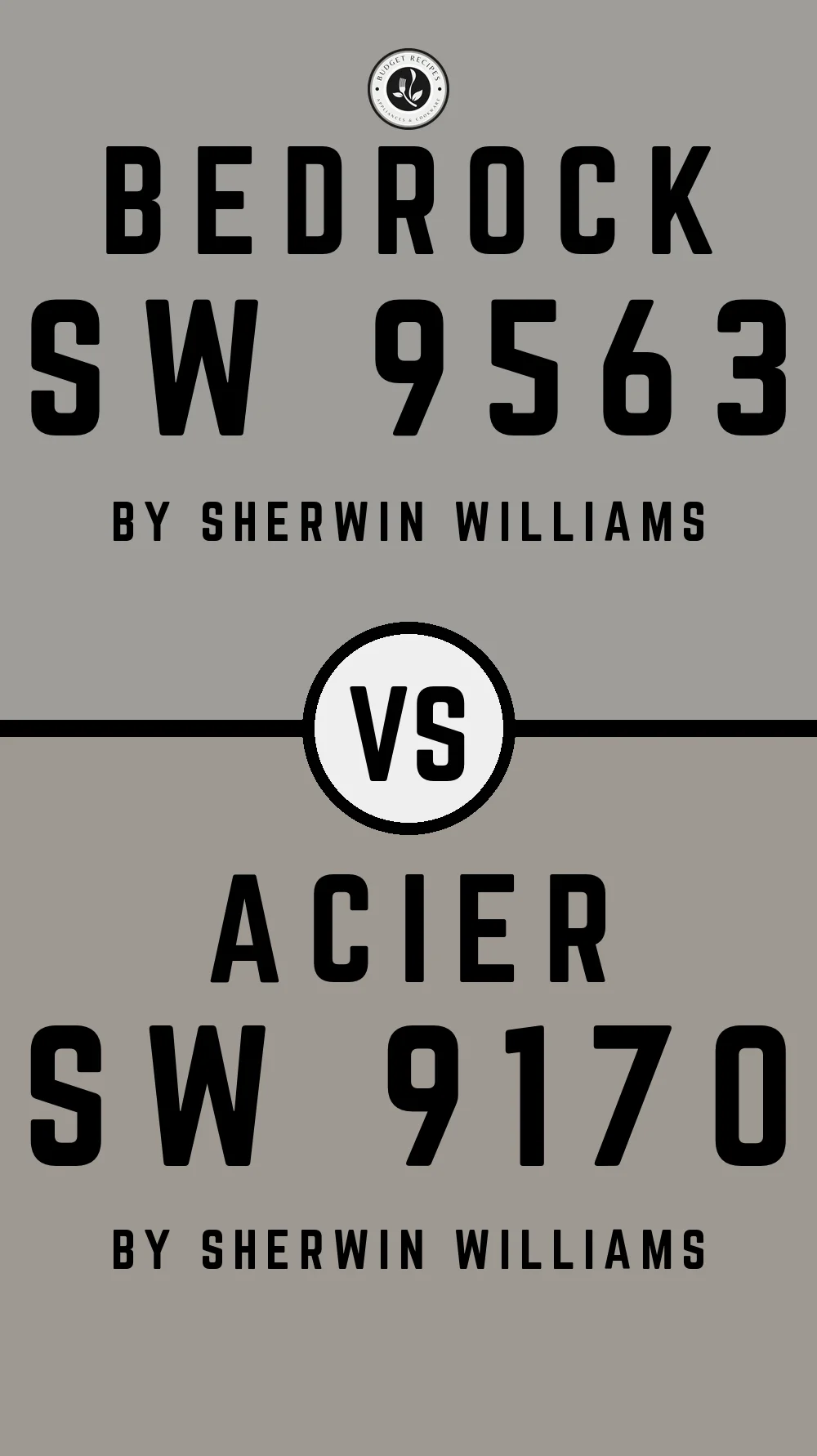 Bedrock SW 9563 vs Acier SW 9170