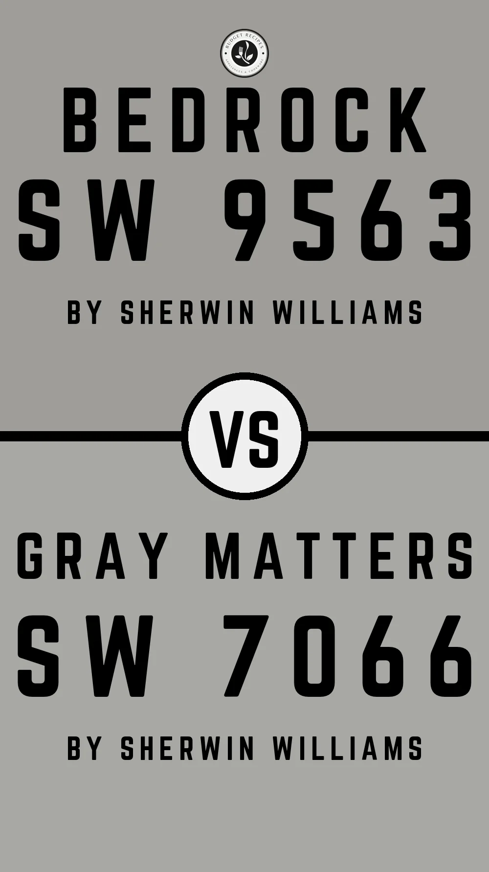 Bedrock SW 9563 vs Gray Matters SW 7066