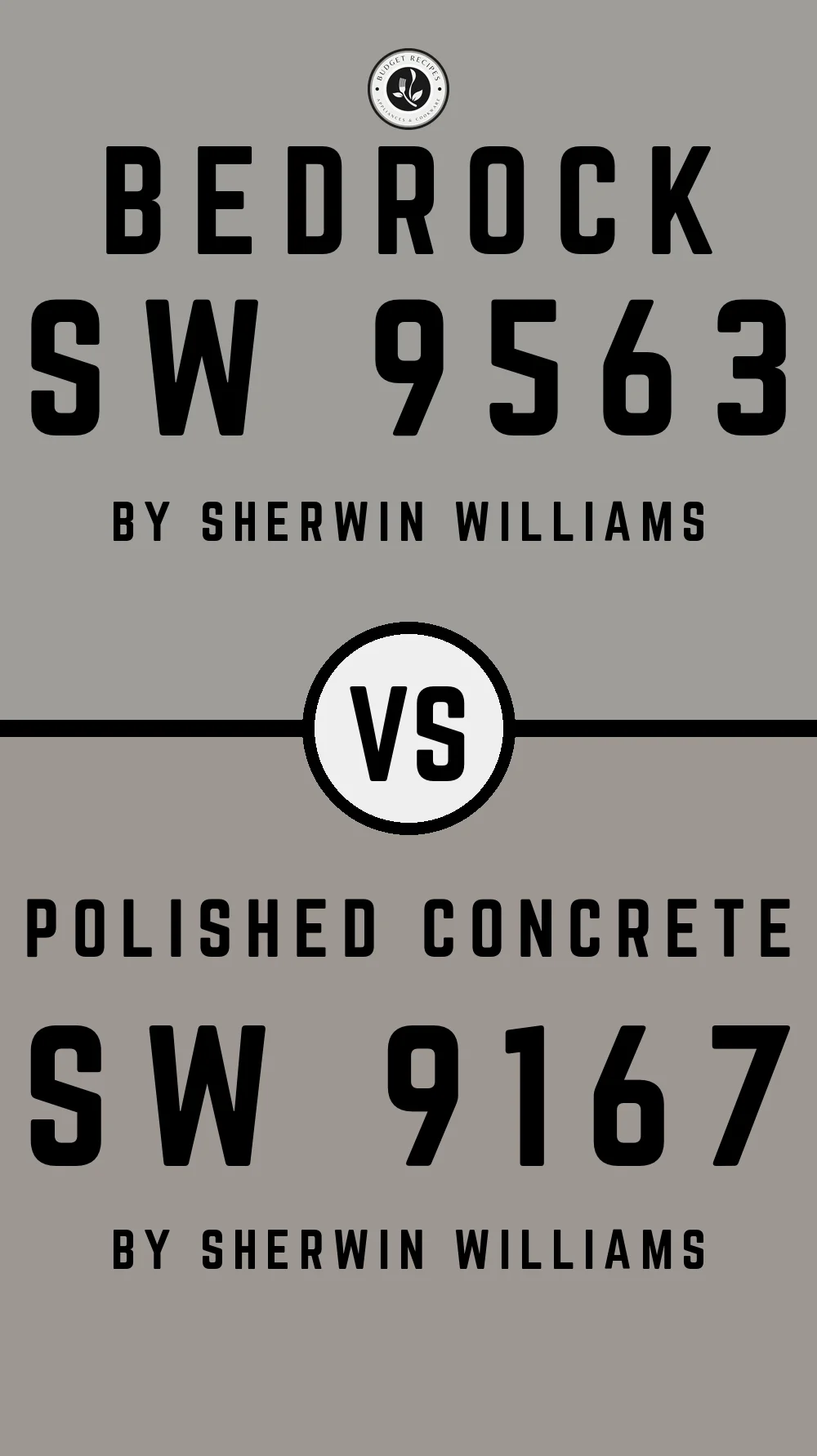 Bedrock SW 9563 vs Polished Concrete SW 9167