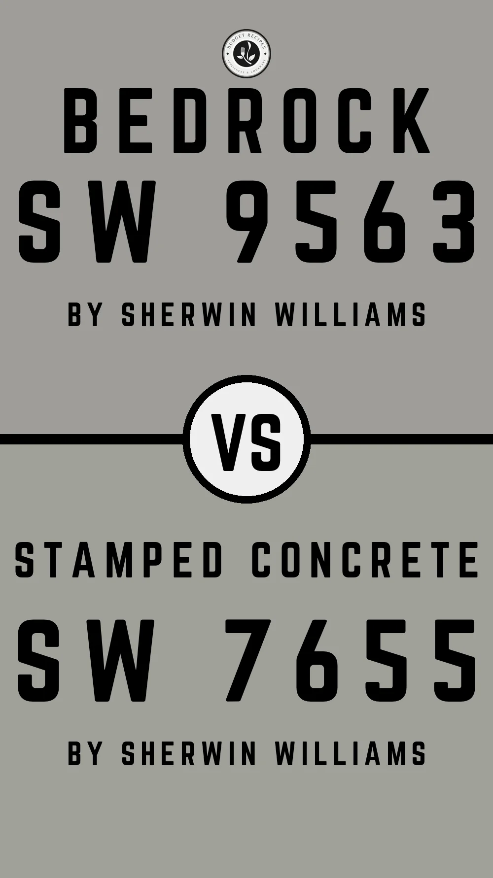 Bedrock SW 9563 vs Stamped Concrete SW 7655