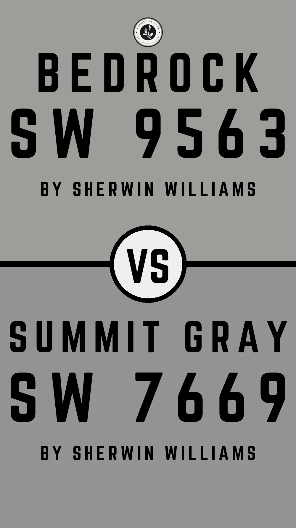 Bedrock SW 9563 vs Summit Gray SW 7669