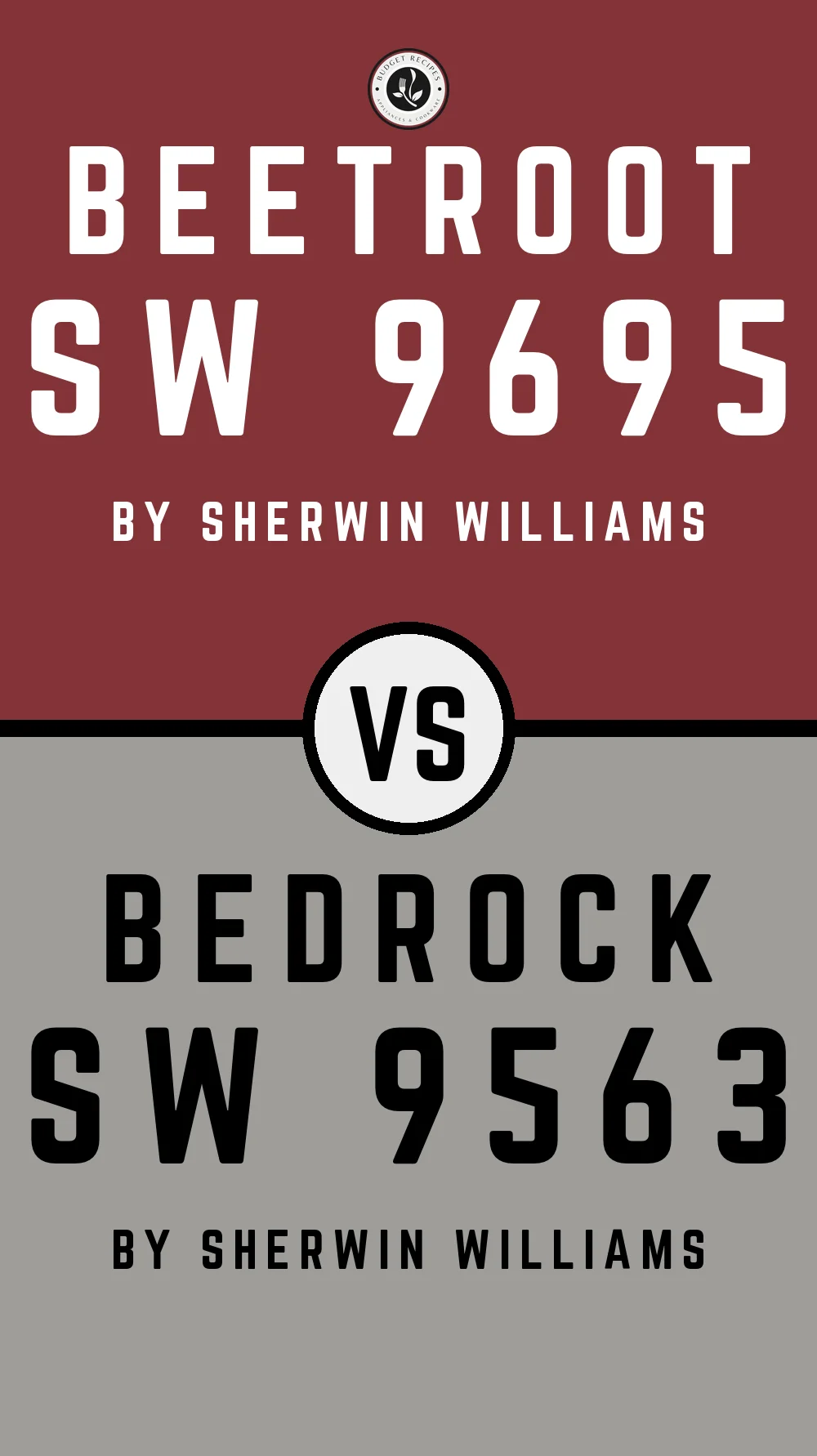 Beetroot SW 9695 vs Bedrock SW 9563