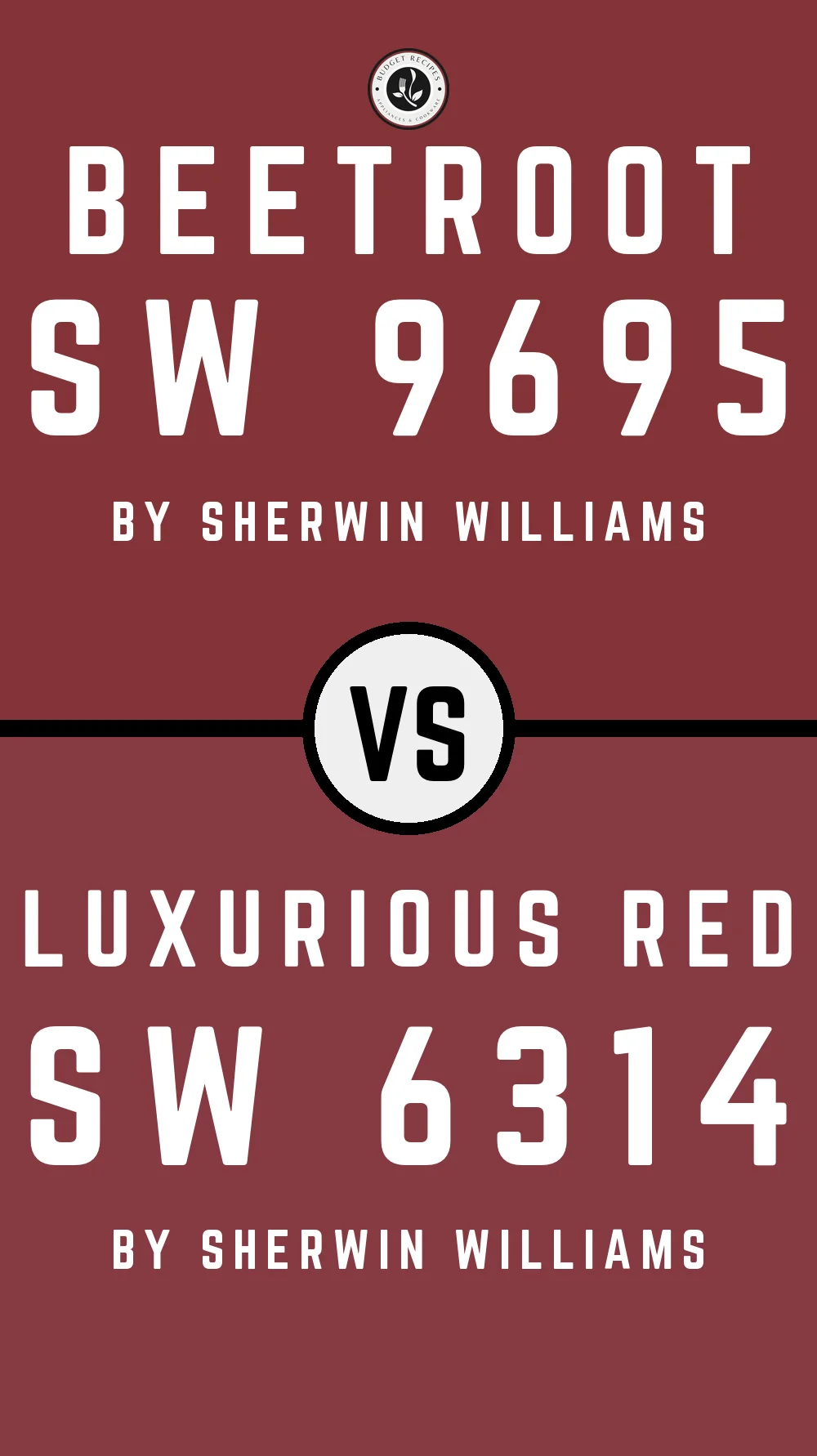 Beetroot SW 9695 vs Luxurious Red SW 6314