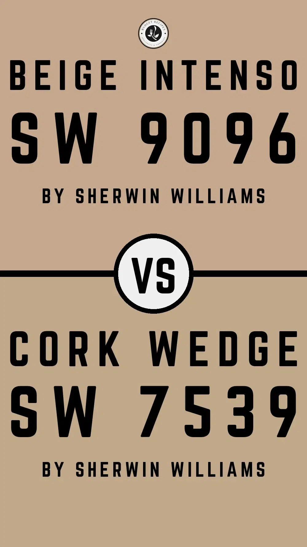 Beige Intenso SW 9096 vs Cork Wedge SW 7539