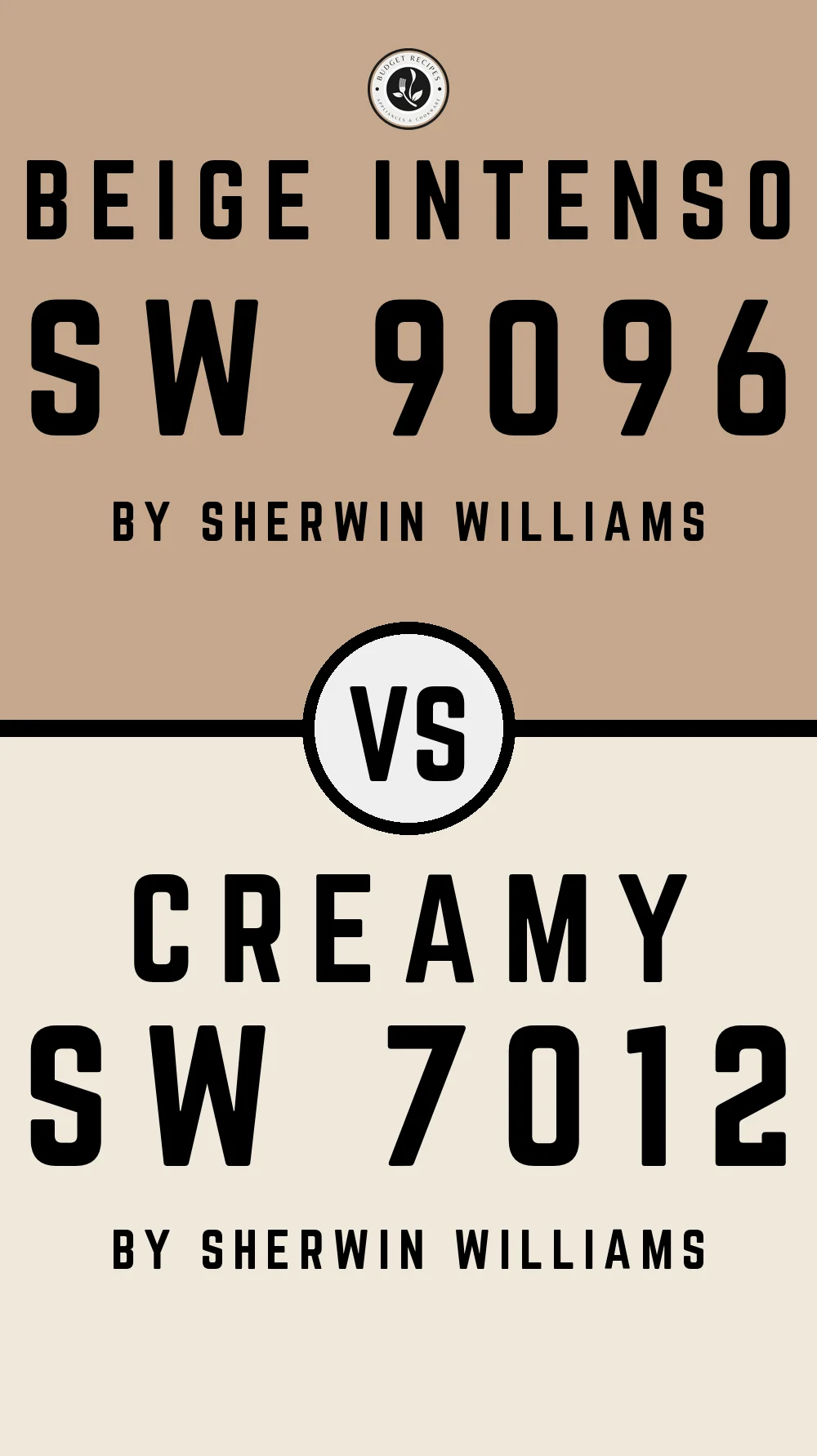 Beige Intenso SW 9096 vs Creamy SW 7012
