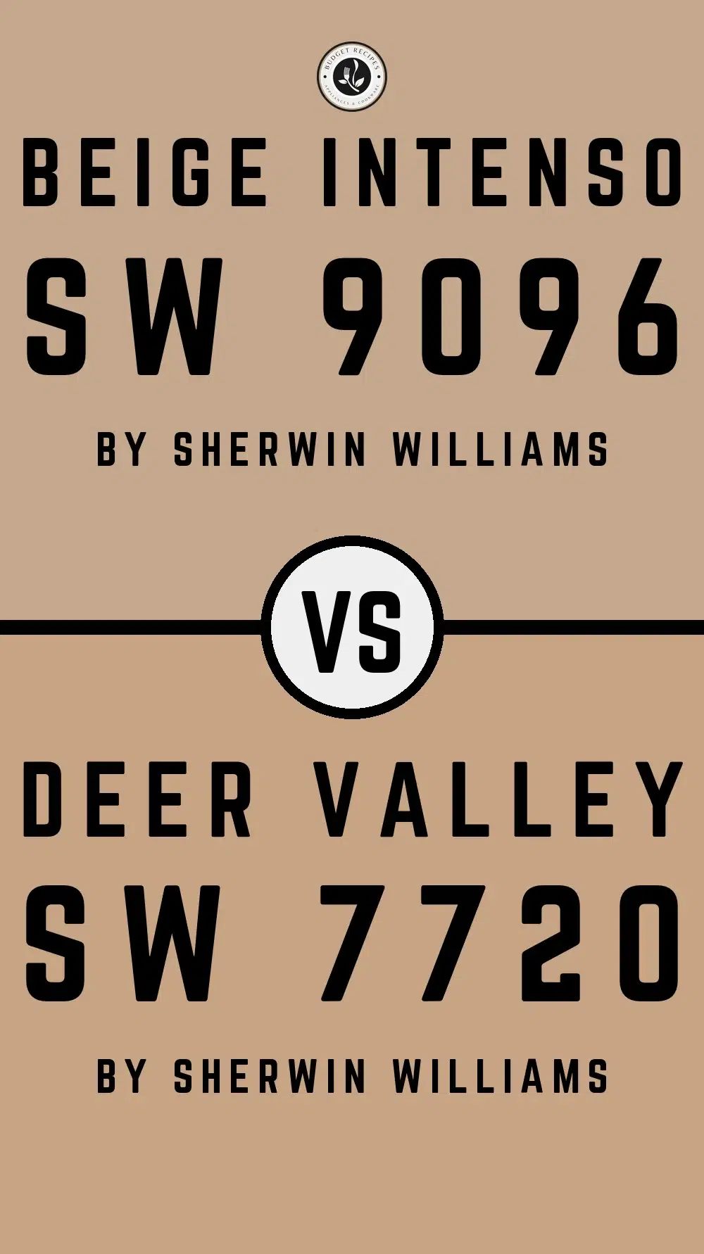 Beige Intenso SW 9096 vs Deer Valley SW 7720
