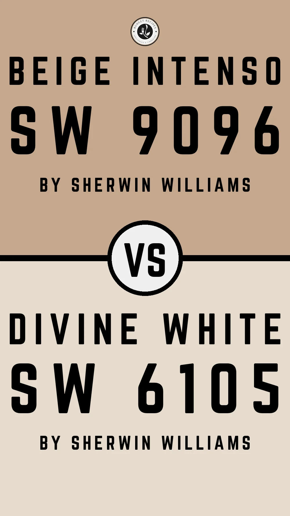 Beige Intenso SW 9096 vs Divine White SW 6105