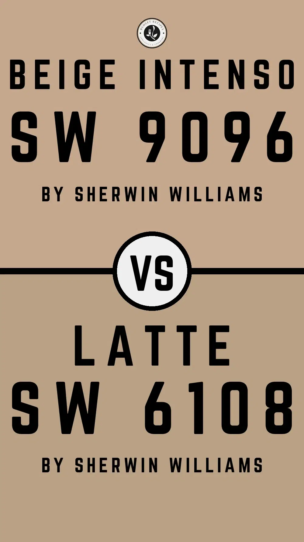 Beige Intenso SW 9096 vs Latte SW 6108
