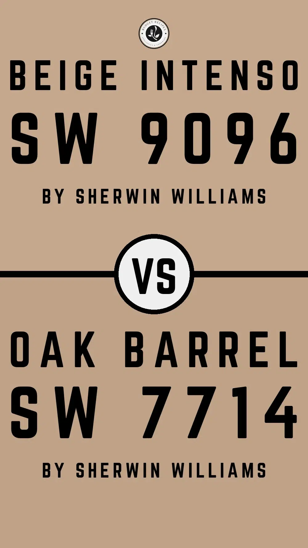 Beige Intenso SW 9096 vs Oak Barrel SW 7714