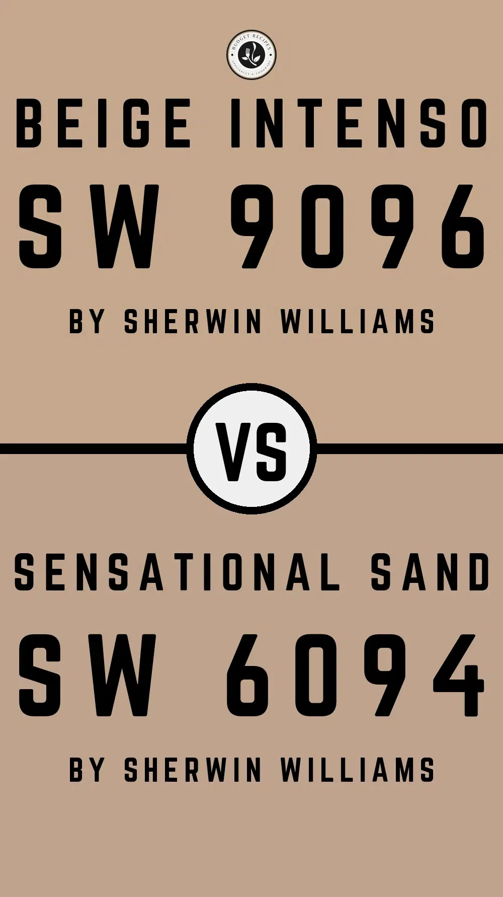 Beige Intenso SW 9096 vs Sensational Sand SW 6094
