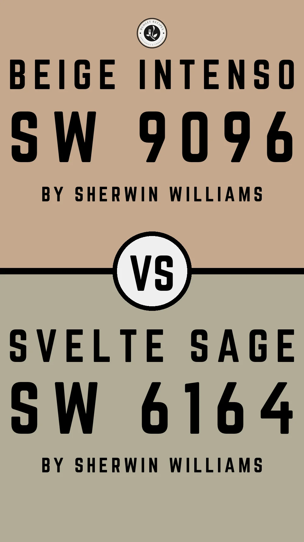 Beige Intenso SW 9096 vs Svelte Sage SW 6164