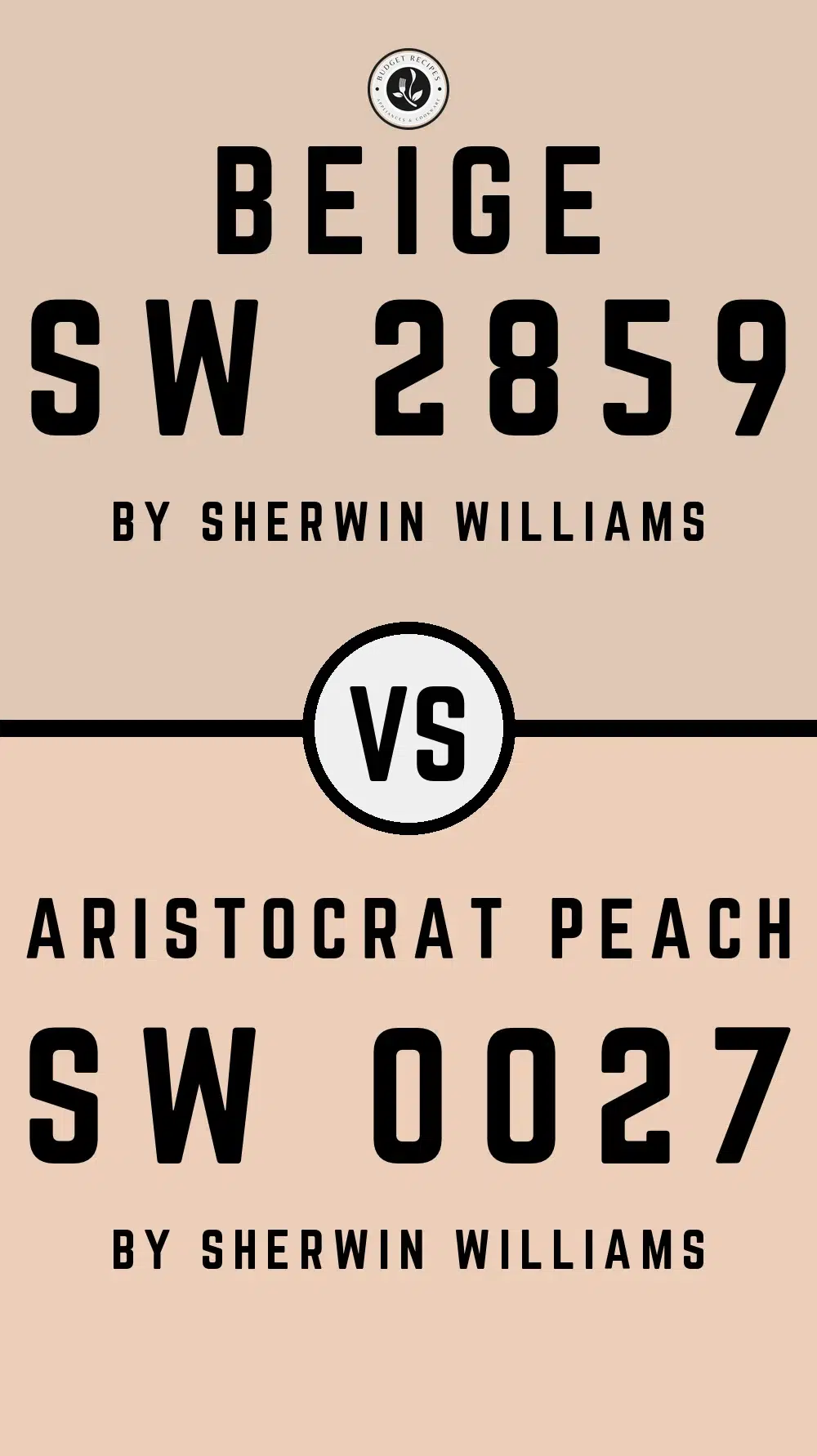 Beige SW 2859 vs Aristocrat Peach SW 0027