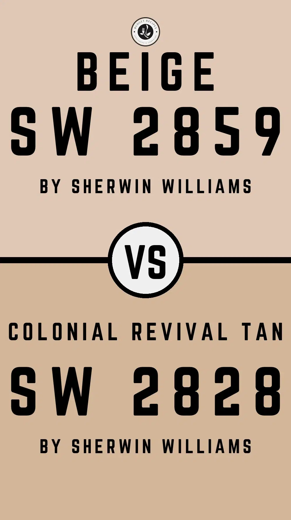 Beige SW 2859 vs Colonial Revival Tan SW 2828
