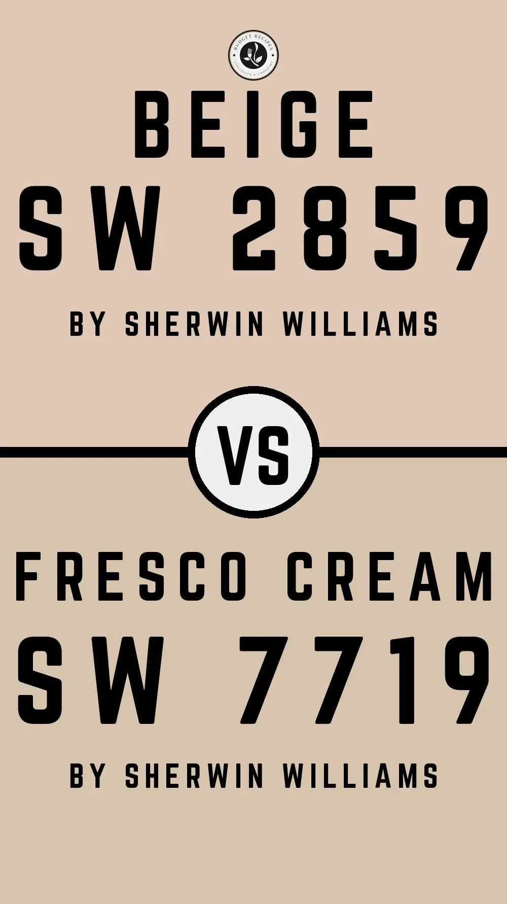 Beige SW 2859 vs Fresco Cream SW 7719
